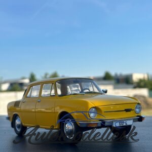 Model auta Škoda 100, žltá, 1969.