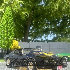 Model auta Pontiac Firebird, čierna/zlatá, 1977