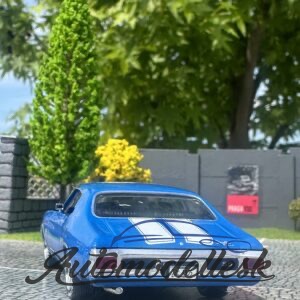 Model auta Chevrolet Chevelle SS 454, modrá/biela, 1970