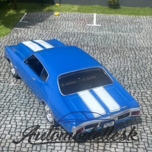Model auta Chevrolet Chevelle SS 454, modrá/biela, 1970