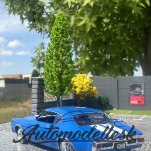 Model auta Chevrolet Chevelle SS 454, modrá/biela, 1970