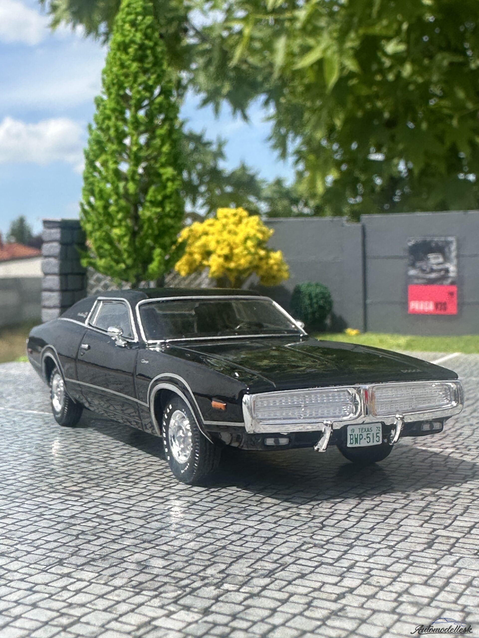Model auta Dodge Charger Coupe, čierna, 1972. Model auta Dodge Charger Coupe, čierna, 1972.